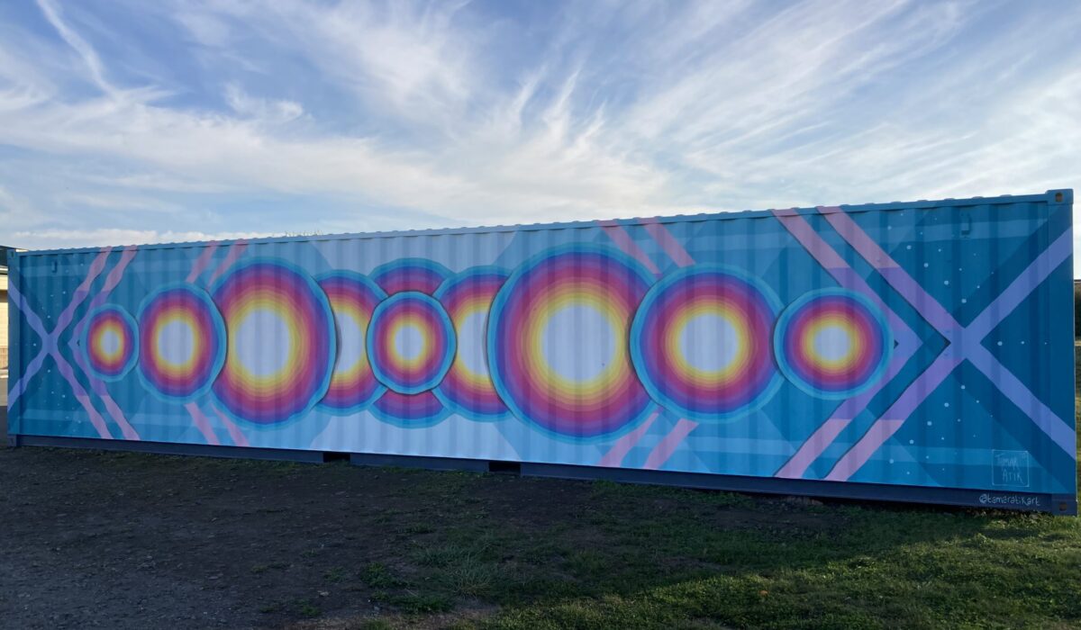 Color Wheel Shipping container mural