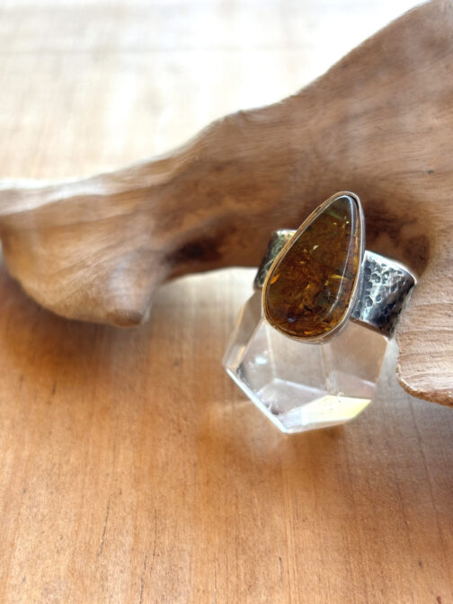 Amber Teardrop Ring - Image 3
