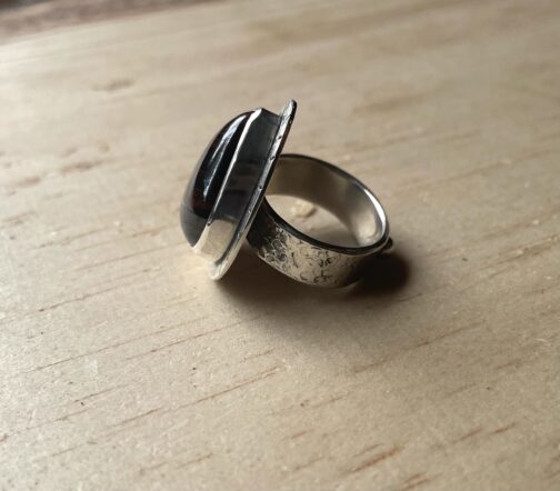 Iron Tiger Eye Teardrop Ring - Image 3